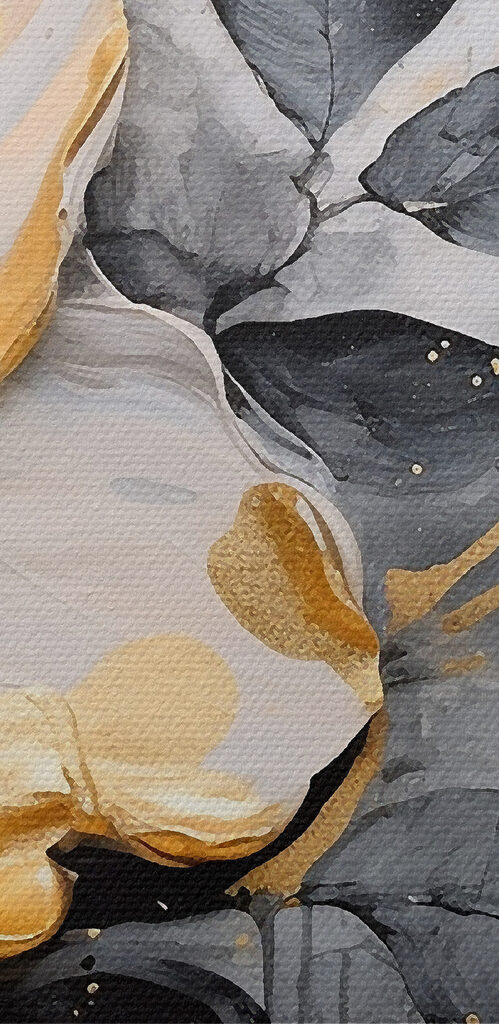 A painting of a flower