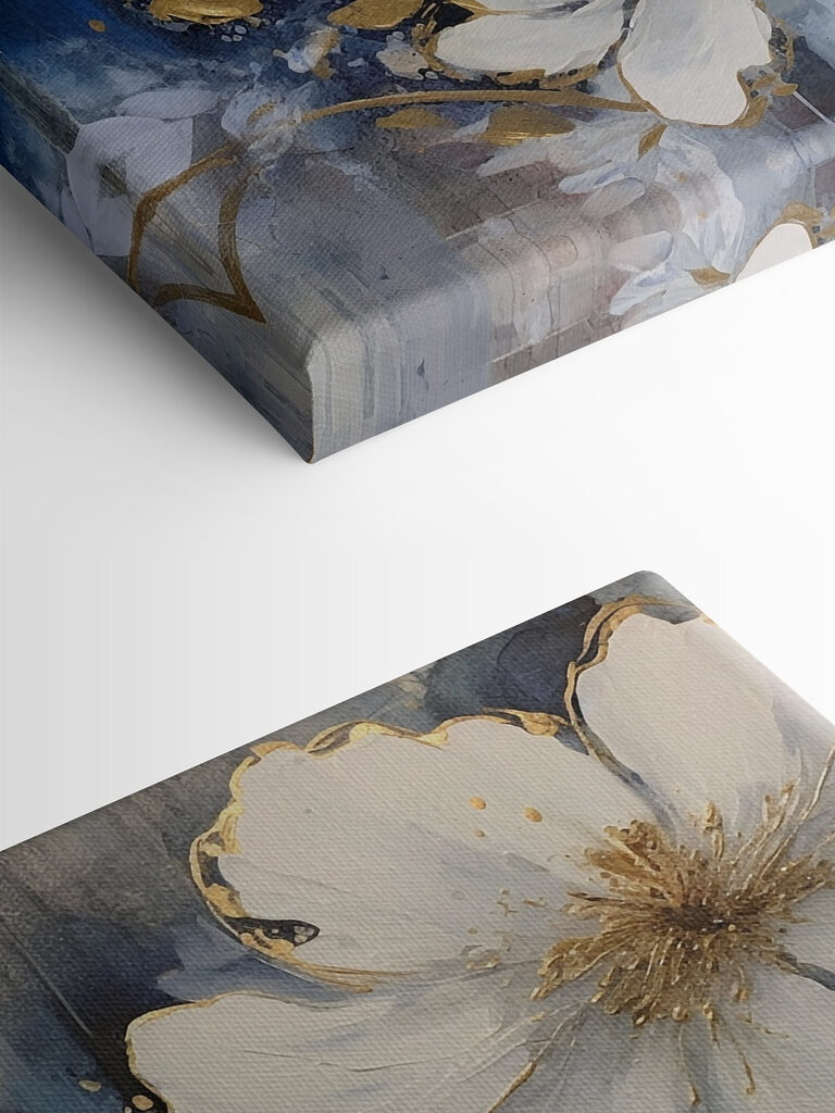 Floral Elegance in Blue and White