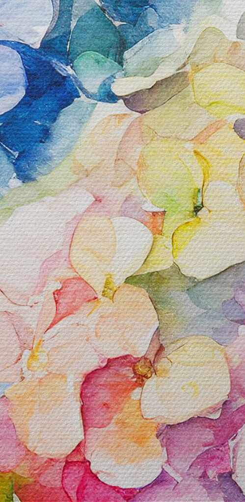 A watercolor painting of flowers
