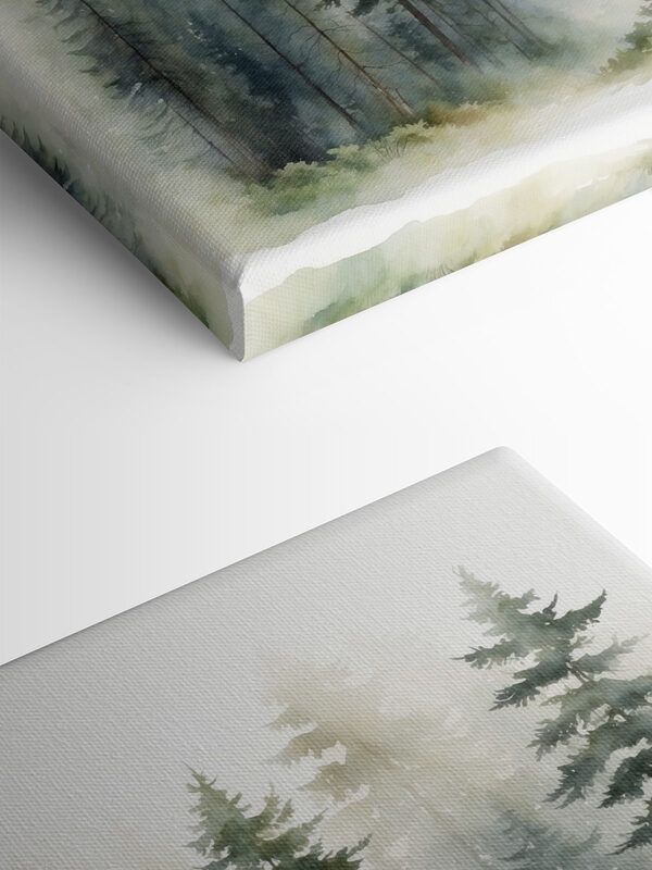 A watercolor of a forest A watercolor of a forest