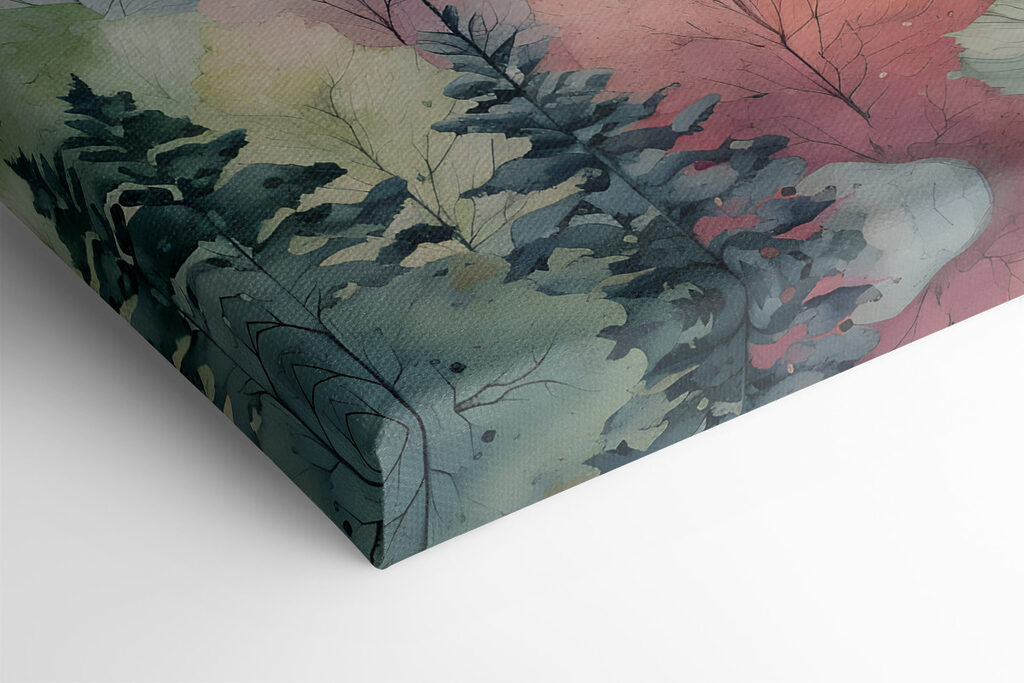 A watercolor painting of trees