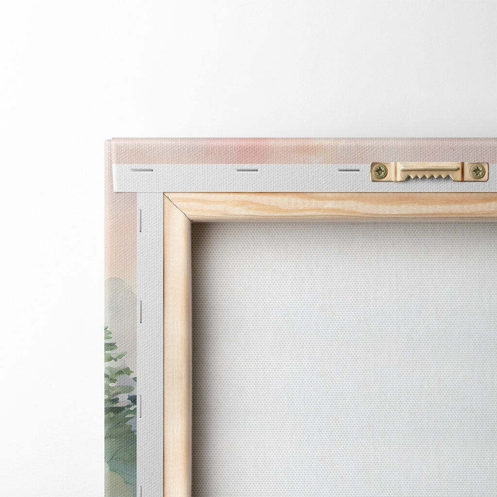 A watercolor painting of trees