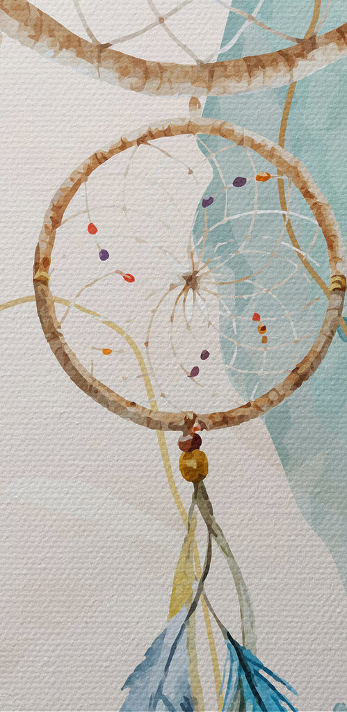A dream catcher with feathers A dream catcher with feathers