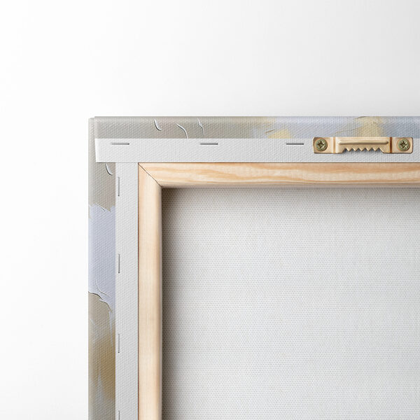 A painting of white roses