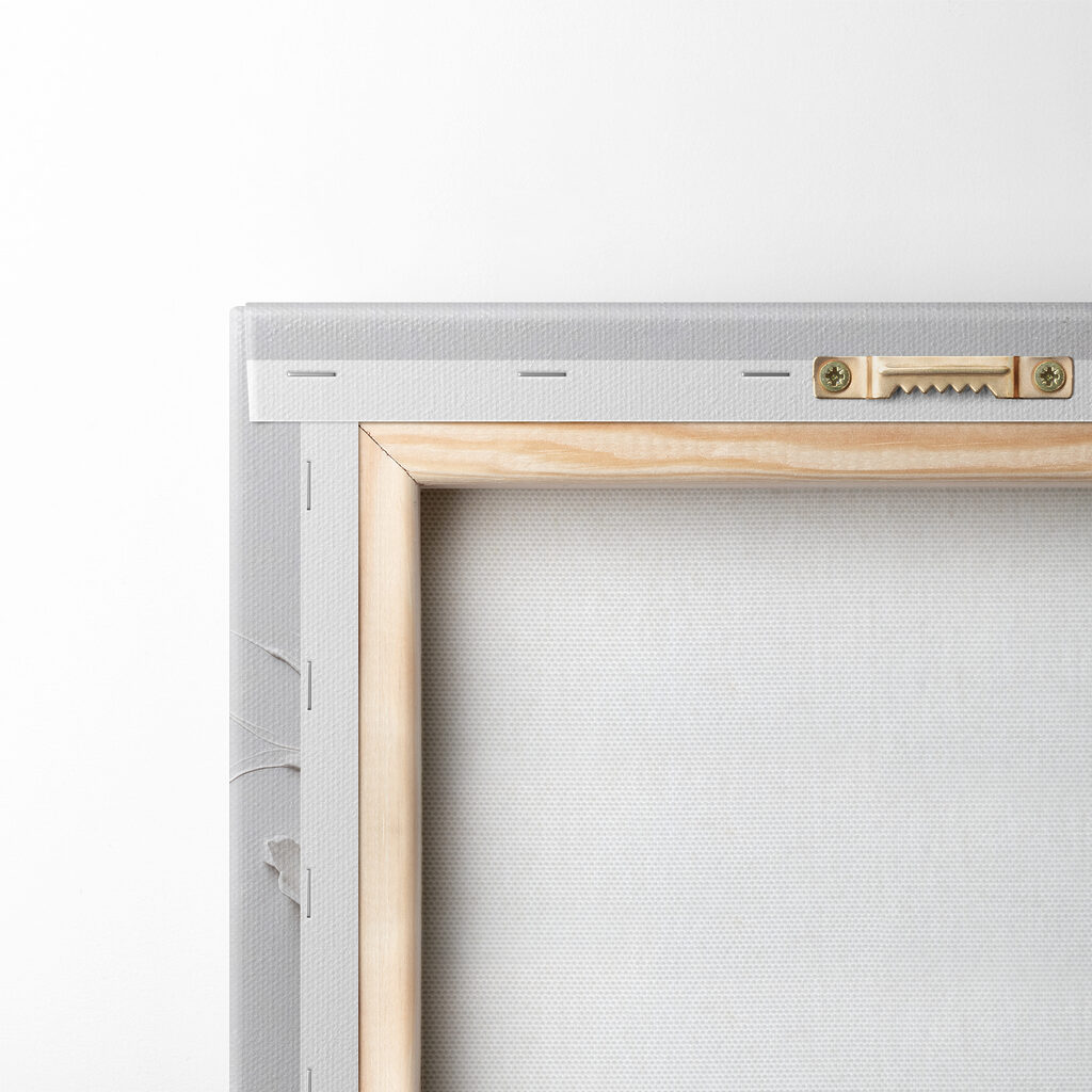 A white flower with black paint