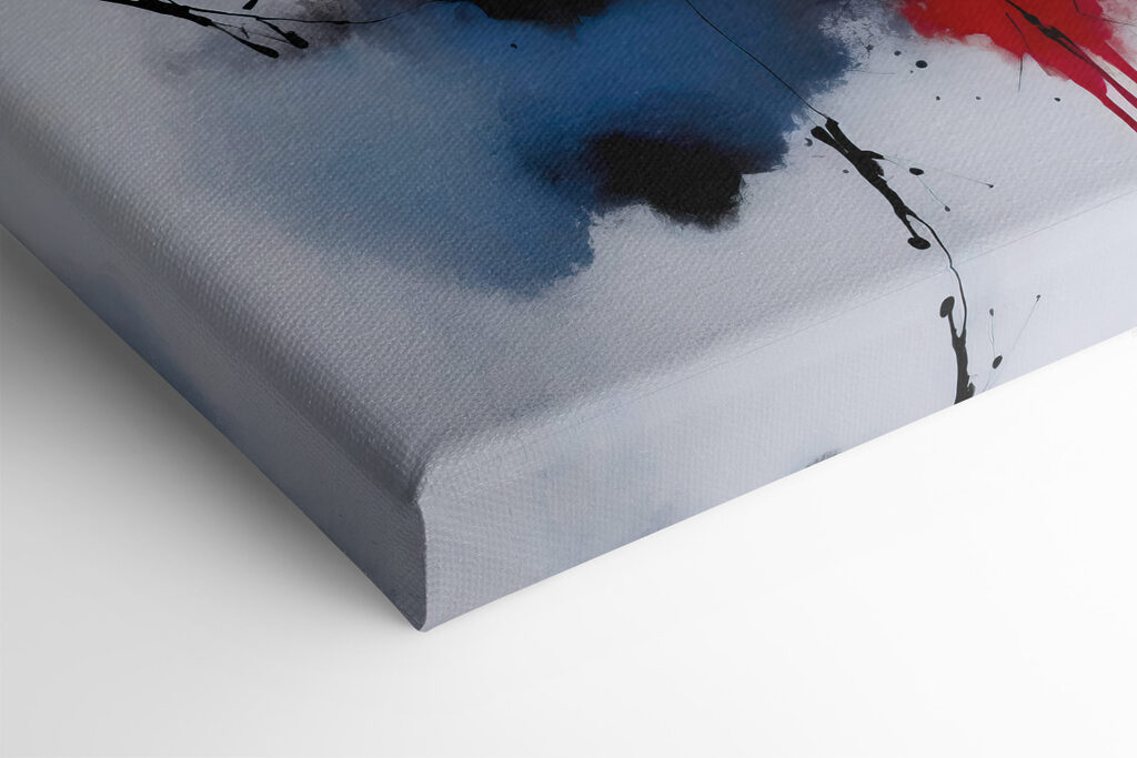 A painting of colorful paint splatters A painting of colorful paint splatters
