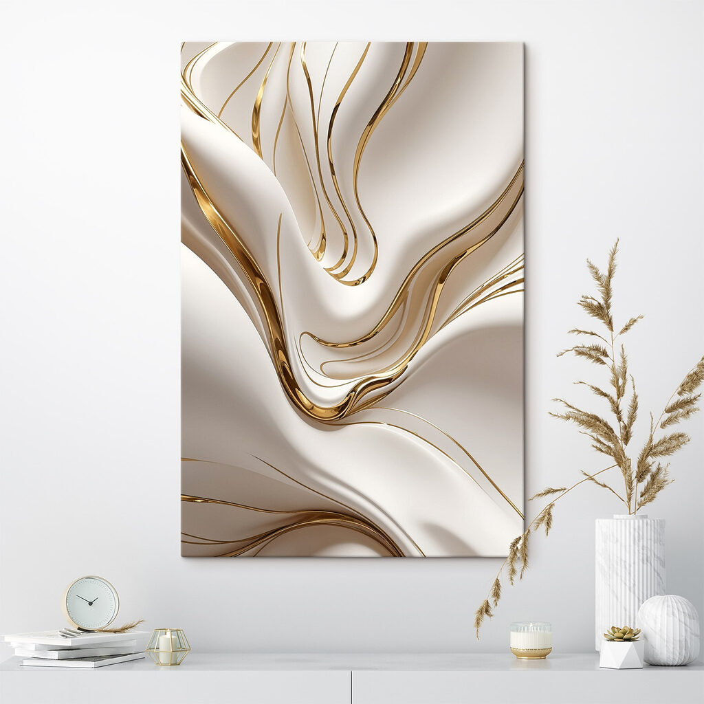Elegant Swirls of Cream and Amber
