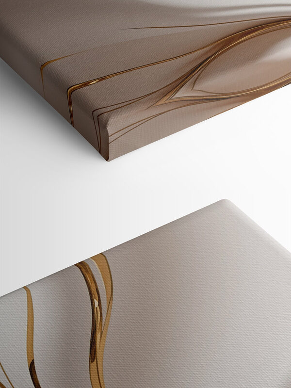 Elegant Swirls of Cream and Amber