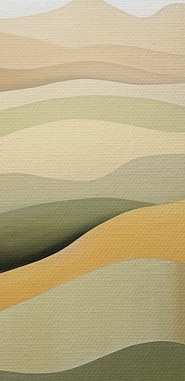 A painting of a desert landscape A painting of a desert landscape