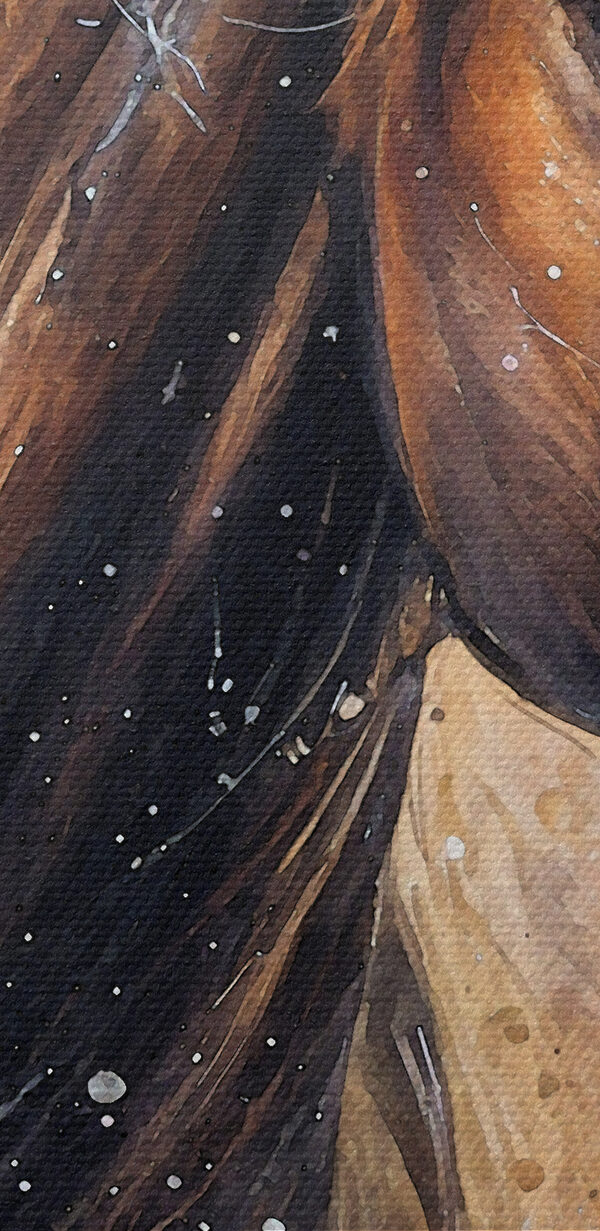 A painting of a horse