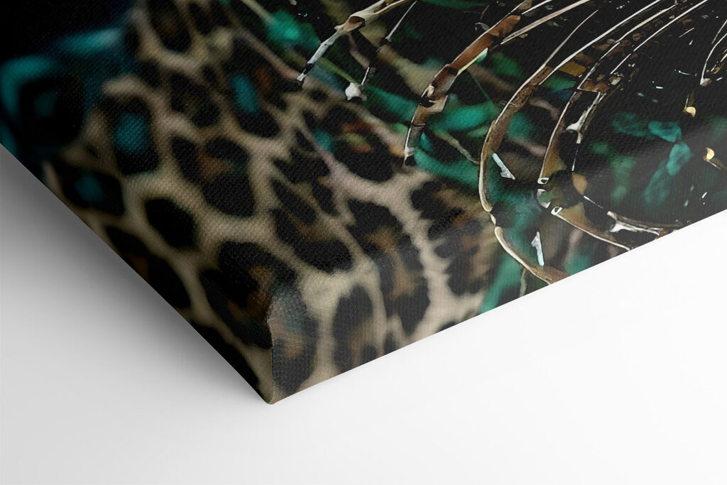 Vibrant leopard with striking eyes