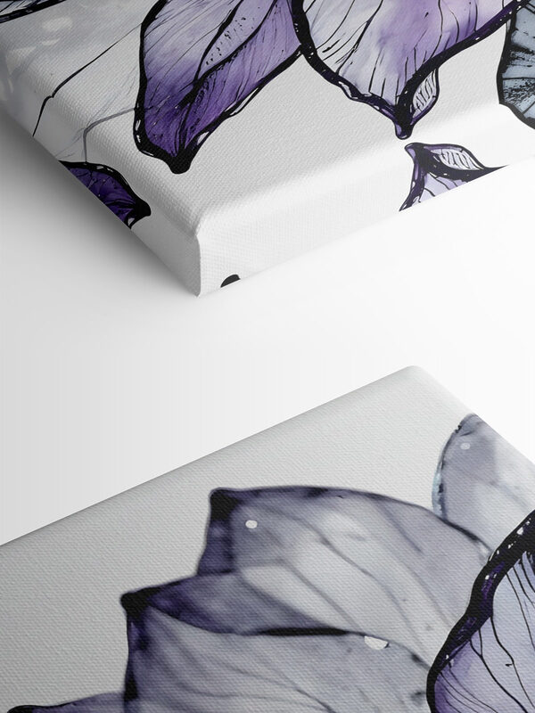 Elegant purple flower in soft tones
