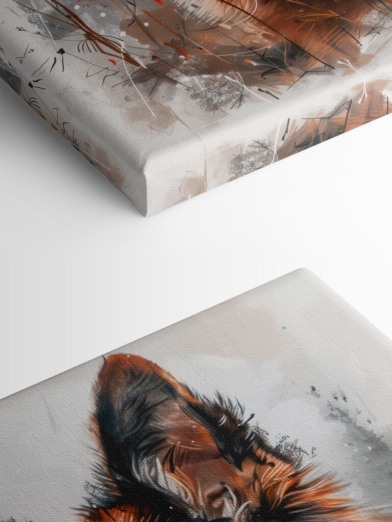 A painting of a dog