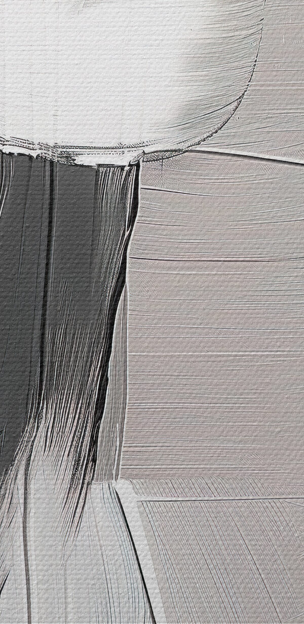 A black and white painting