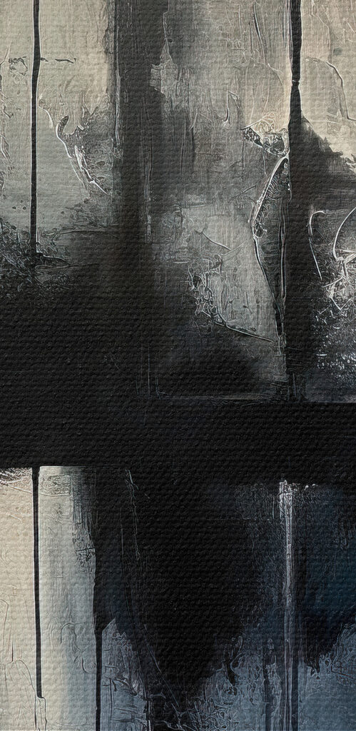 A painting of a black and white square A painting of a black and white square