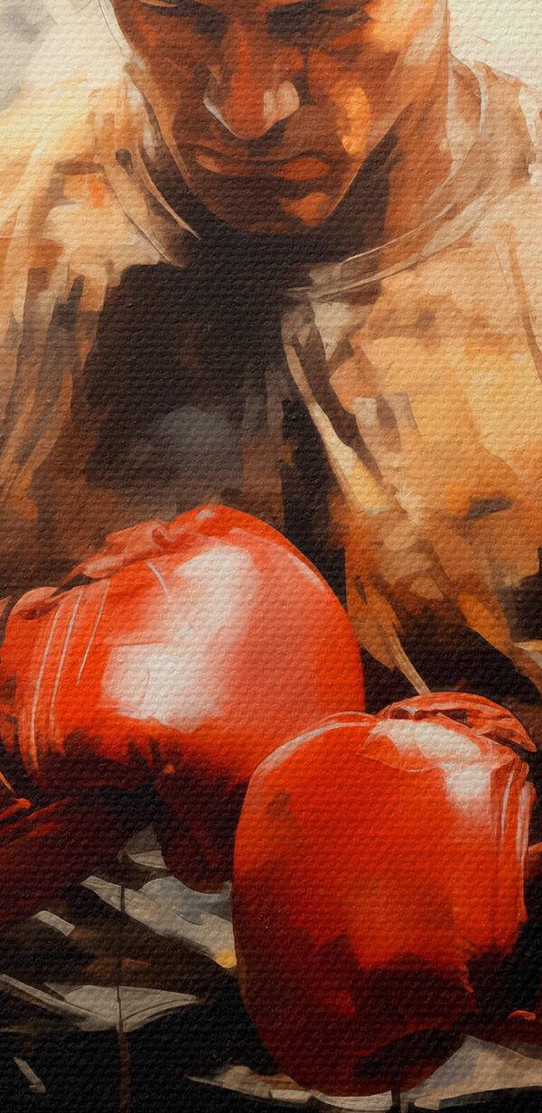 A man wearing boxing gloves A man wearing boxing gloves