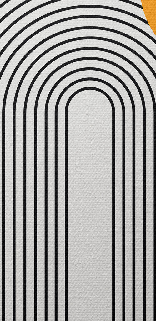 A black and orange lines and a yellow circle A black and orange lines and a yellow circle