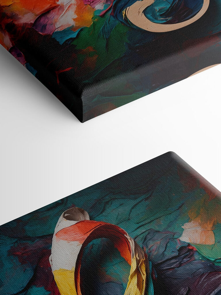 Colorful painted treble clef