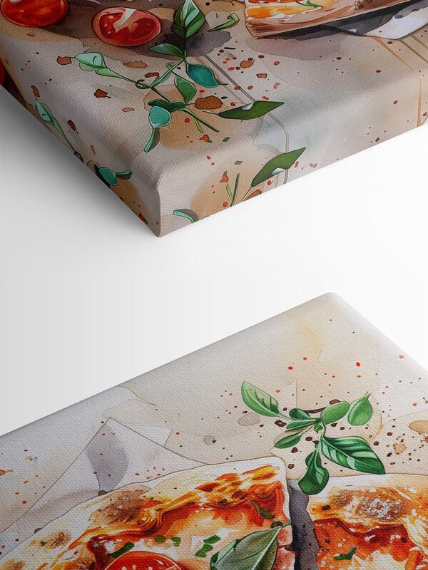 Akwarela przedstawiająca pizzę Akwarela przedstawiająca pizzę
