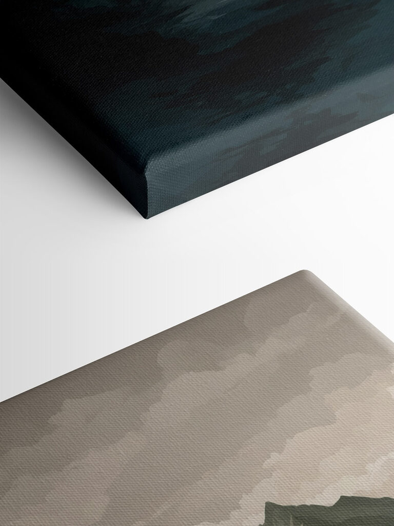 Landscape of mountains and trees Landscape of mountains and trees