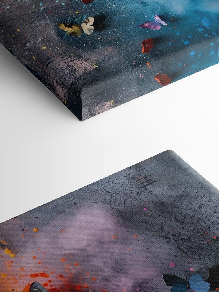 Butterflies flying butterflies in a colorful cloud