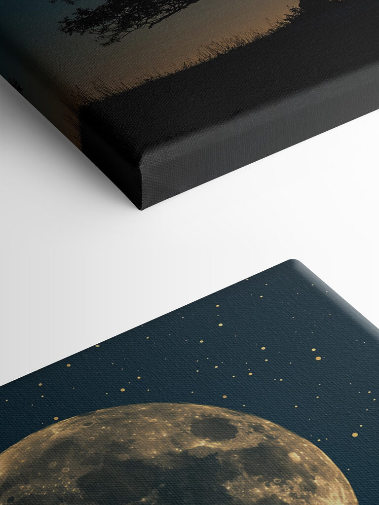 Tree and the moon in the sky