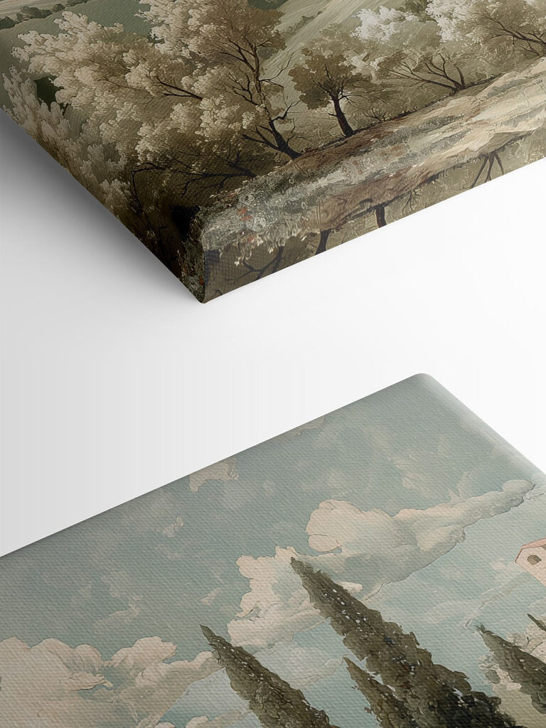 Landscape with trees and hills Landscape with trees and hills