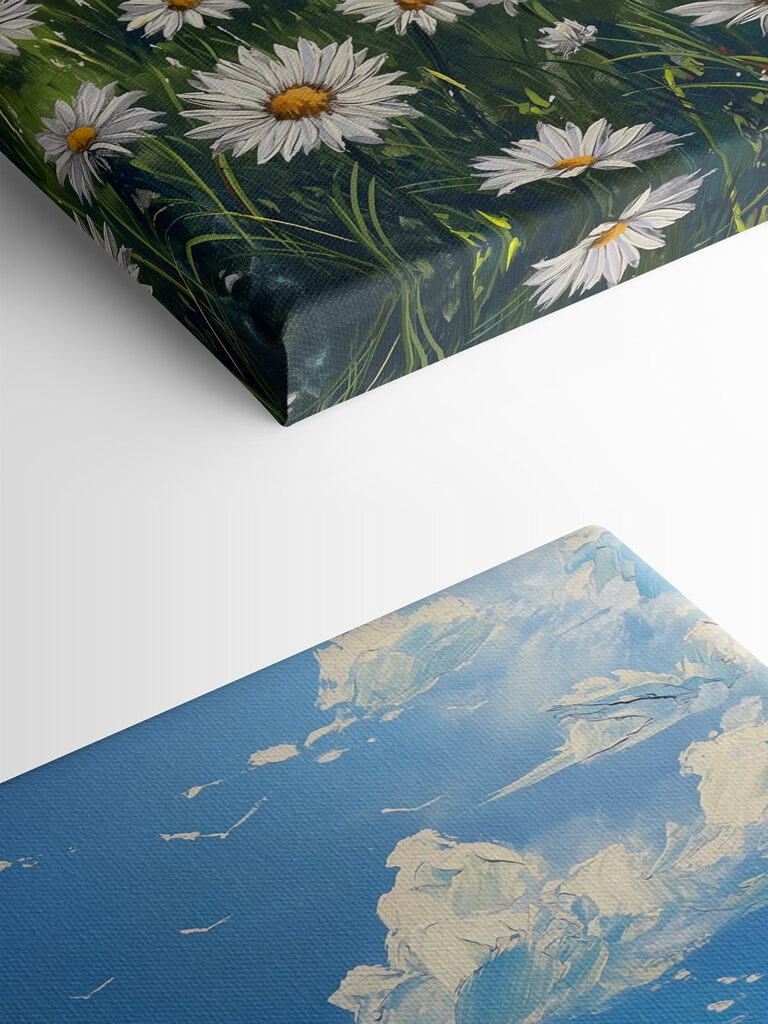 Field of flowers and trees Field of flowers and trees