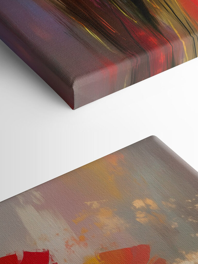 Painting of flowers on a glass surface