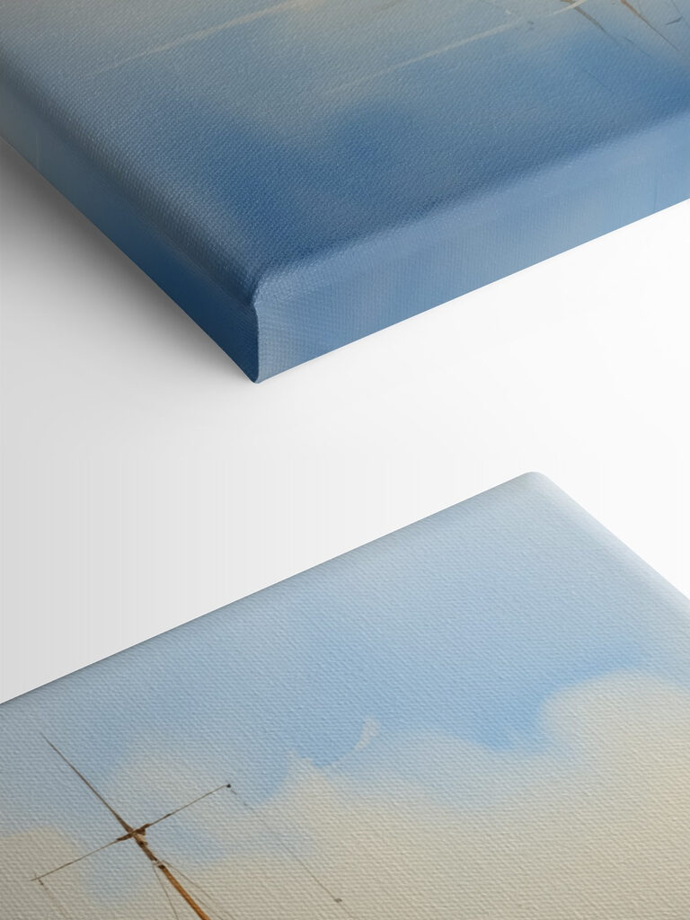 Watercolor of a boat in a harbor Watercolor of a boat in a harbor