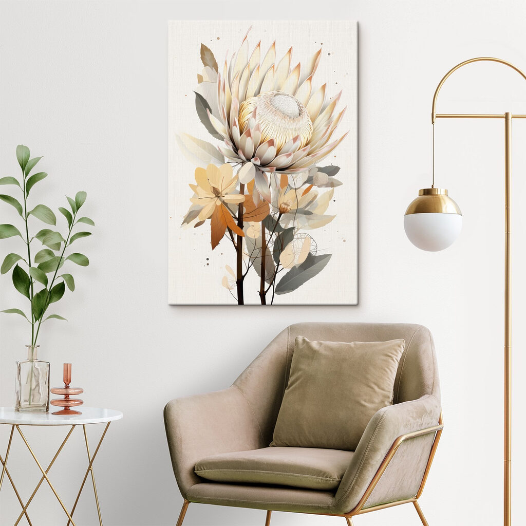 Flower with leaves and a white flower