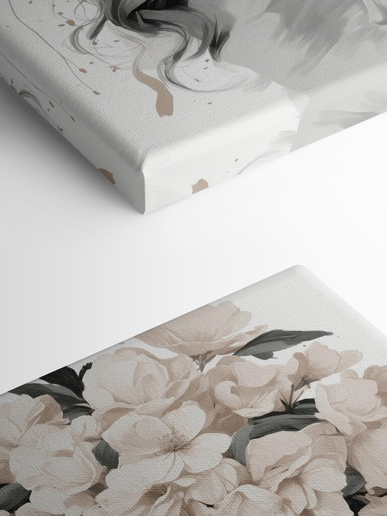 Woman with flowers on her head