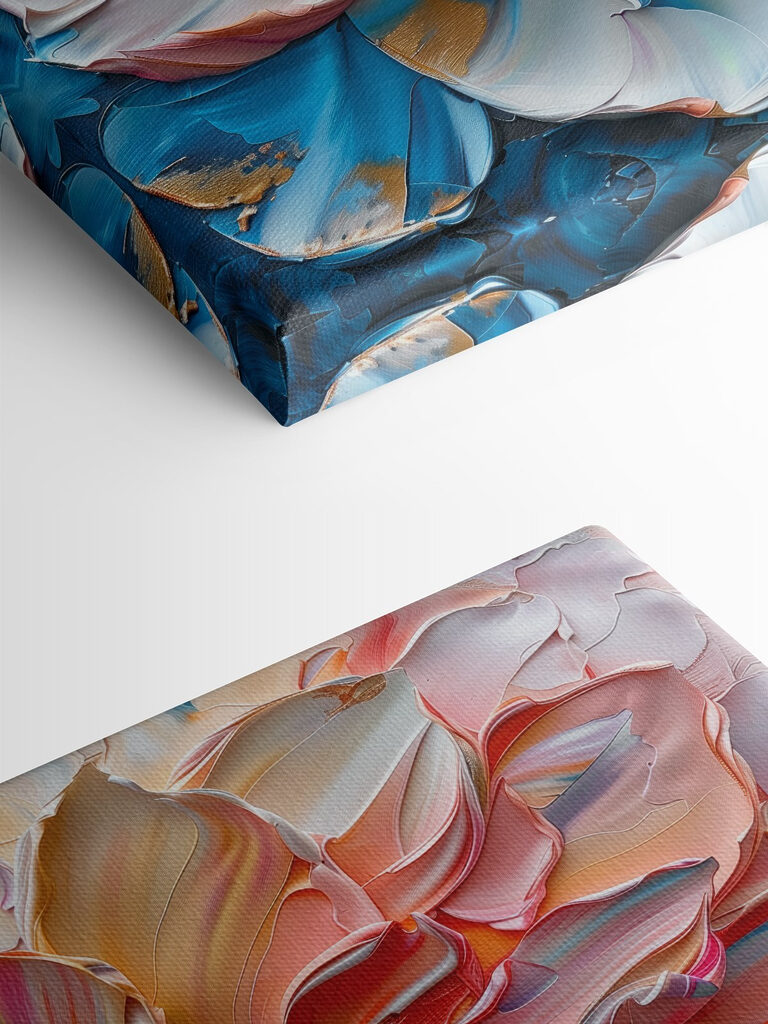 Colorful flower with flowing petals