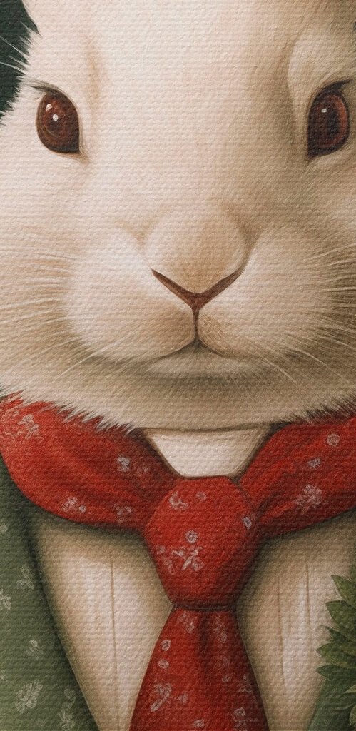 Rabbit wearing a suit and tie