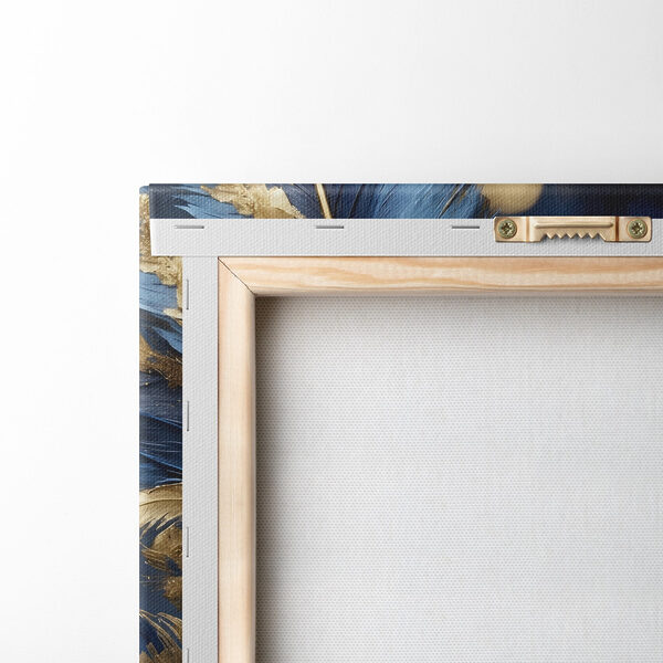 Vibrant feathers against a dark backdrop