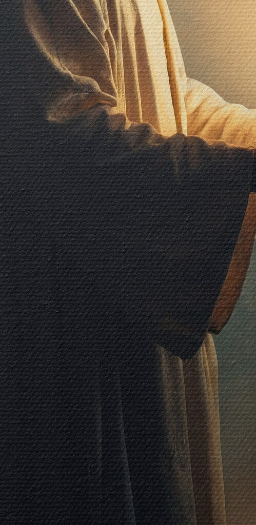 Man holding a candle