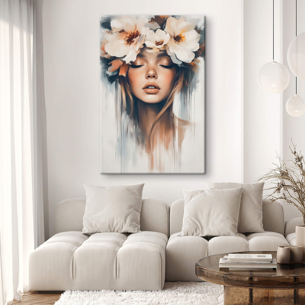 Woman with flowers in her hair