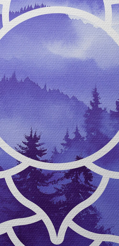 Blue and white flower design