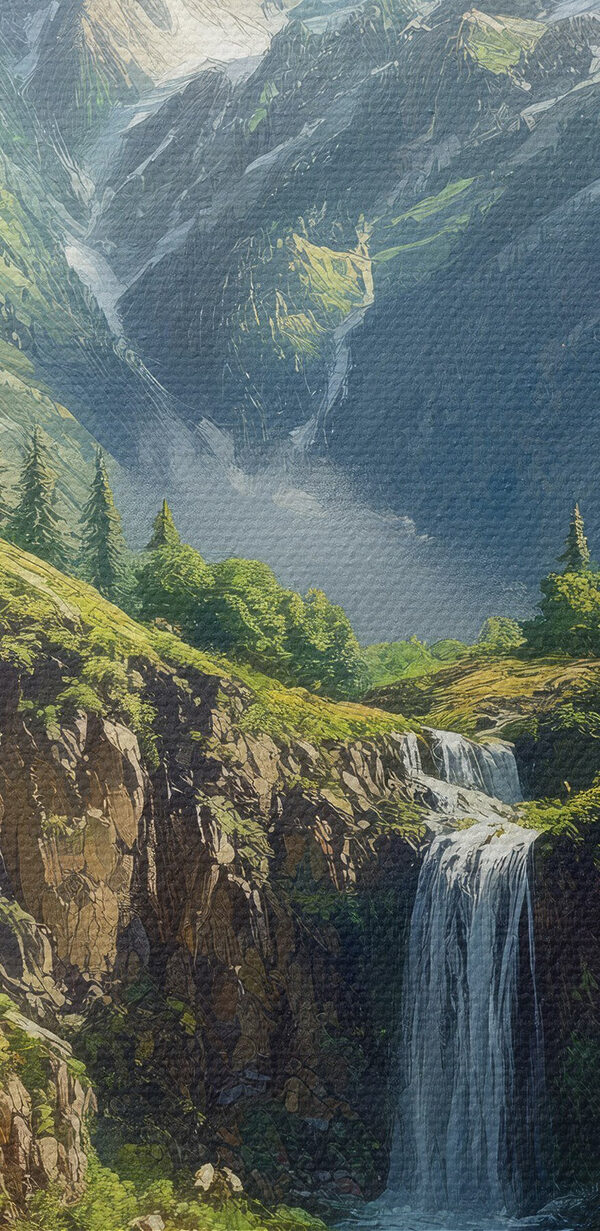 Waterfall in a mountain Waterfall in a mountain