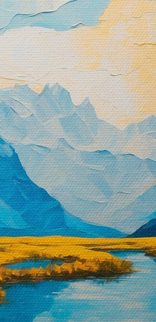 s43449pzvl 499x1024 - Obraz rzeki z górami i trawą - tegory