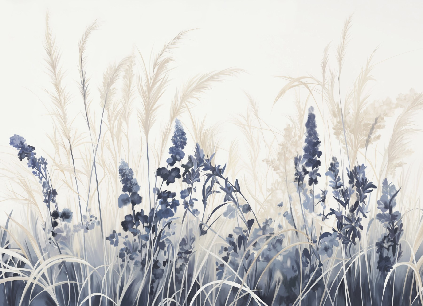 Painting of flowers and grass