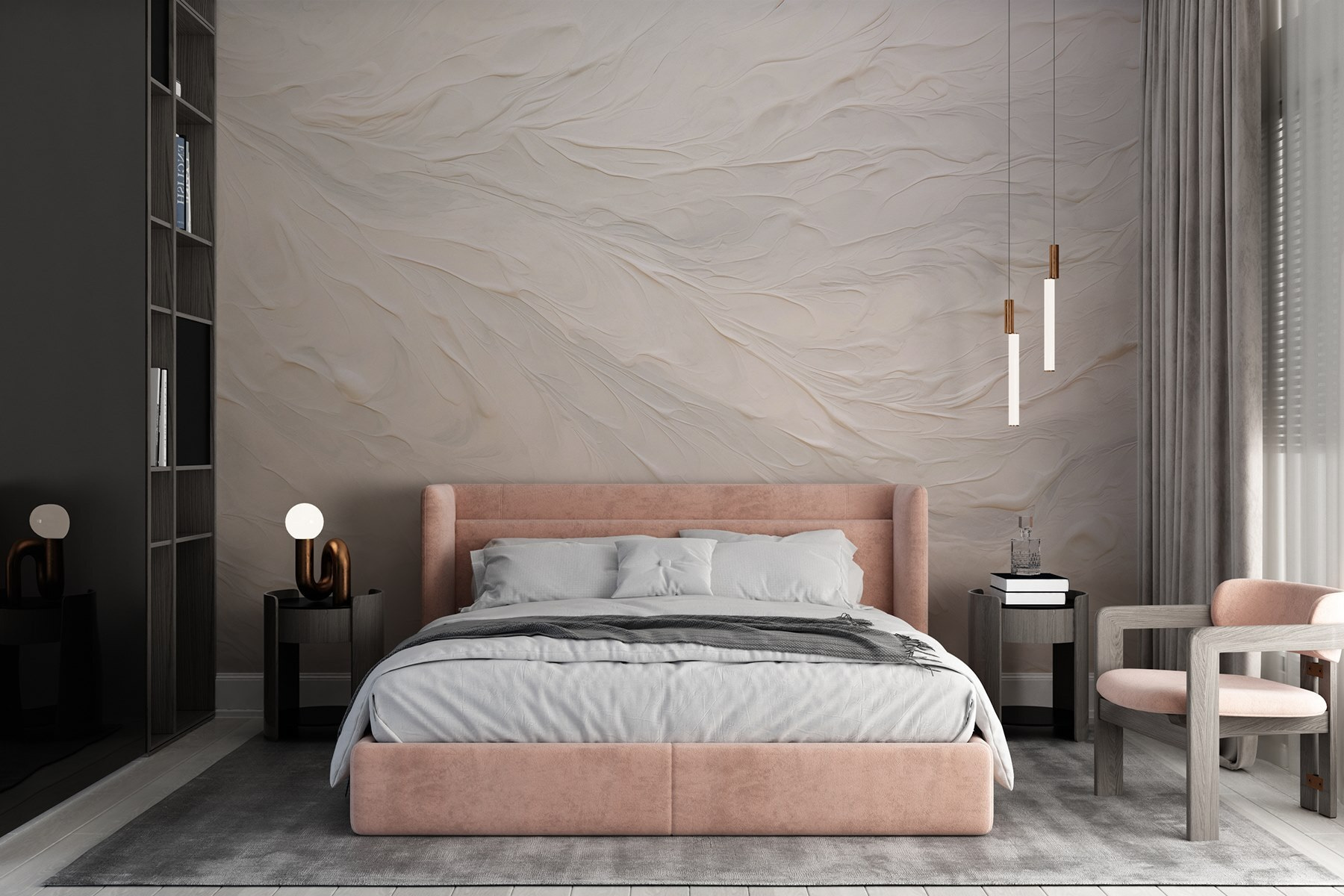 White surface with swirls