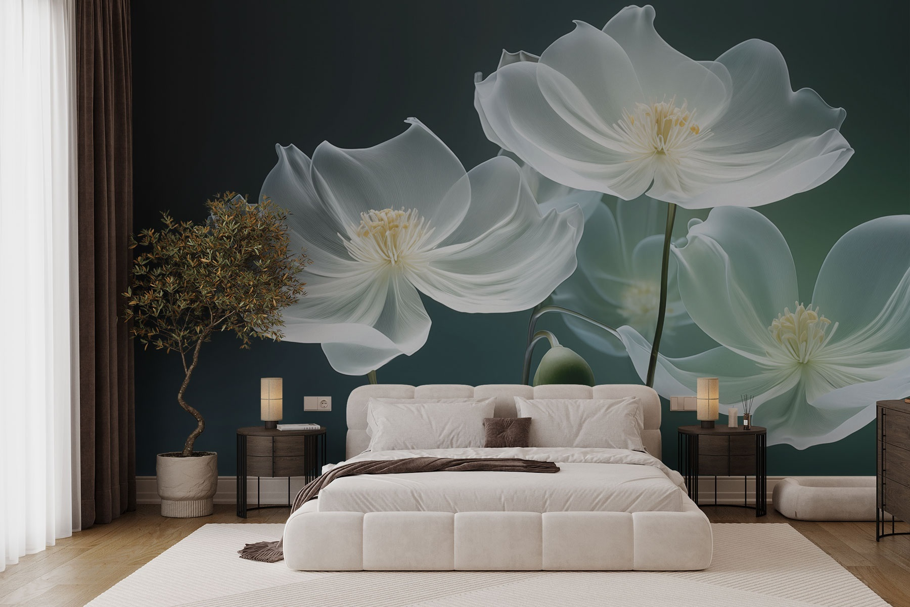 Delicate blooms in soft hues