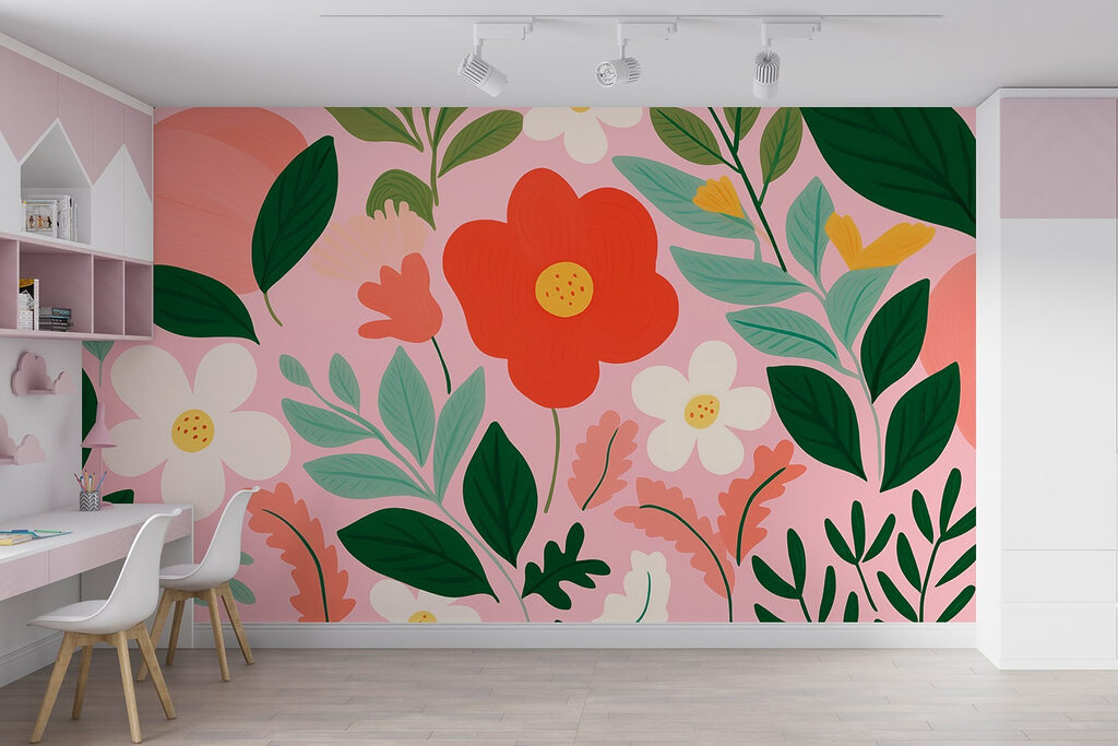 Pattern of flowers and leaves Pattern of flowers and leaves