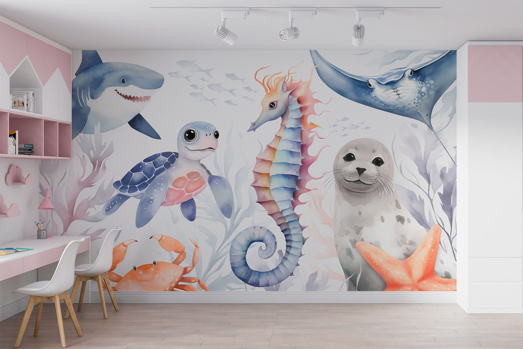 Group of sea animals