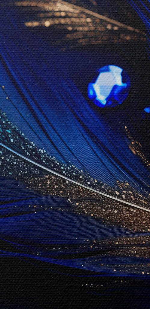 Elegant feathers on a deep background