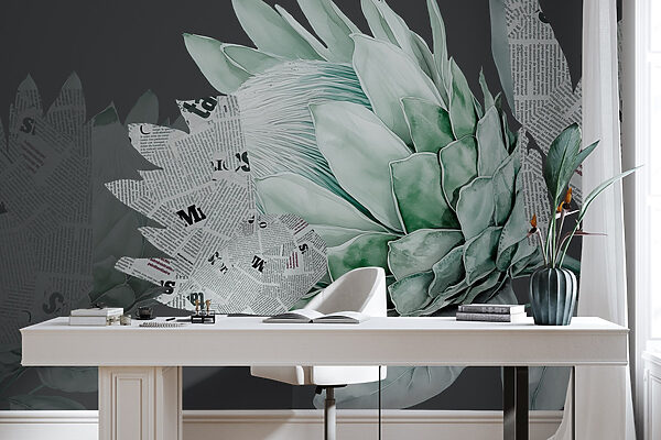 Artichoke with newspaper on it