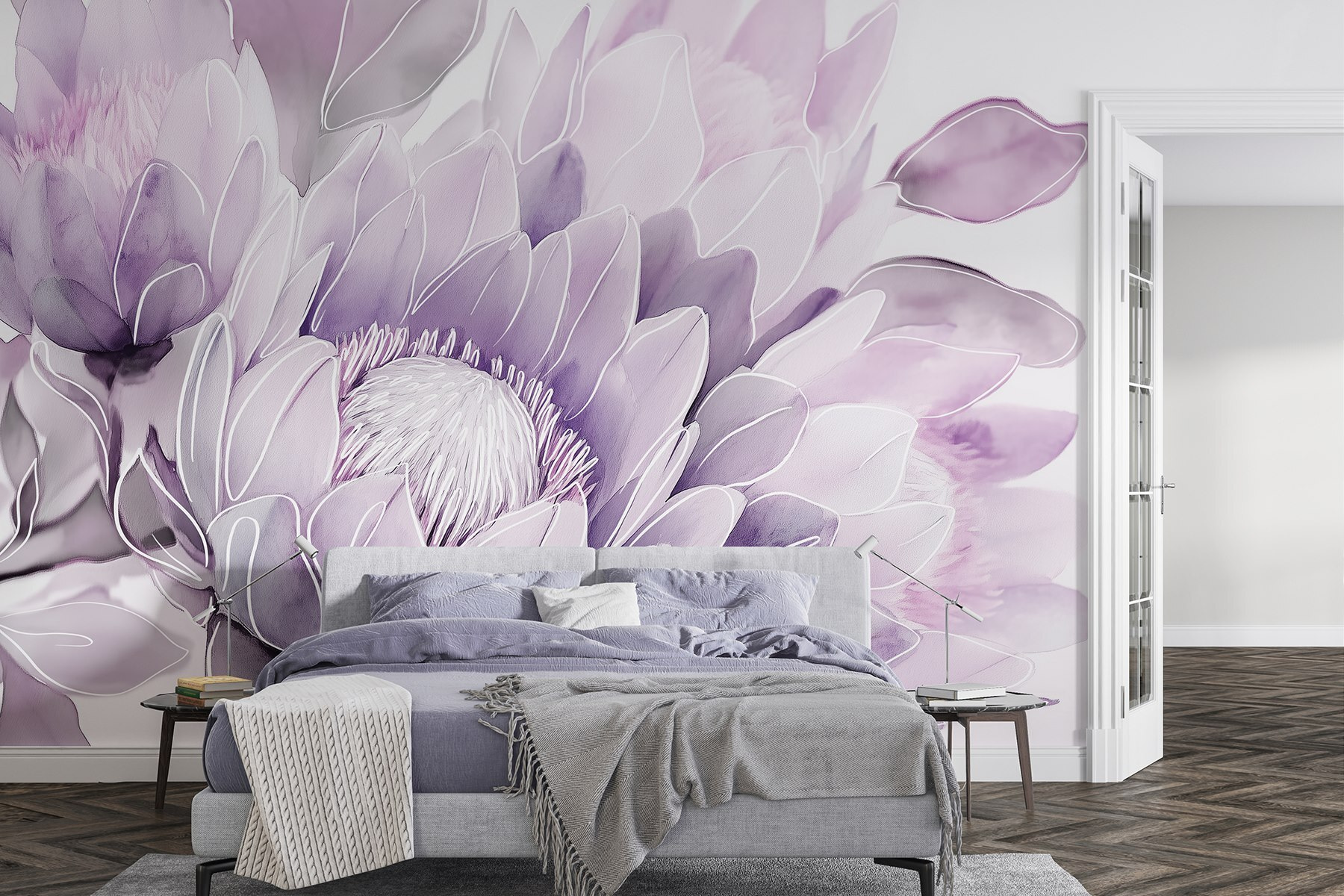 Delicate blooms in soft hues