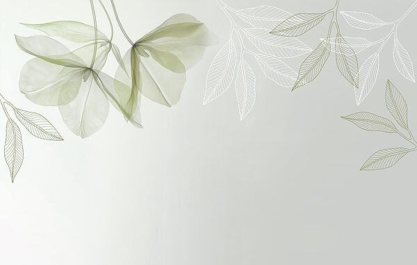 Gentle leaves in soft hues