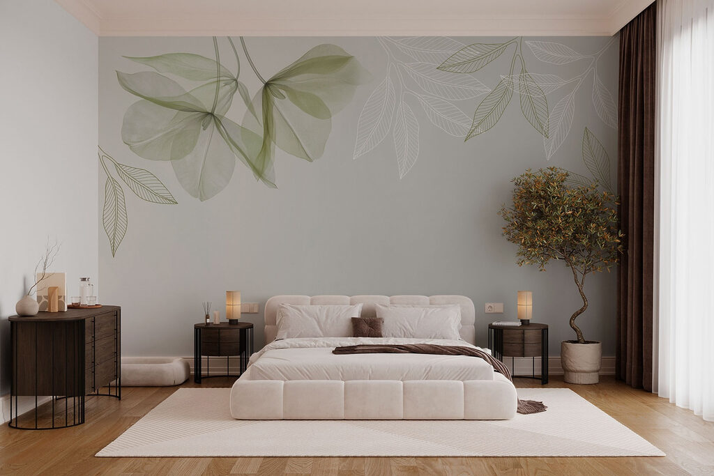 Gentle leaves in soft hues